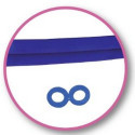 03281-Tuyau jumelé silicone bleu 7x13 mm - au mètre