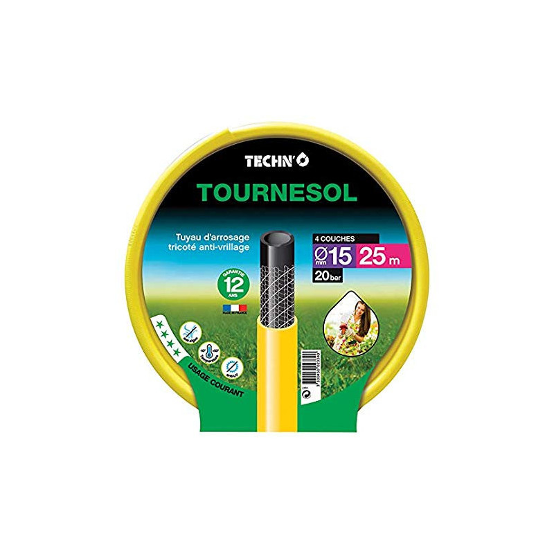 TUYAU D'ARROSAGE TOURNESOL D.19 mm - 18 Bars TUYAU D'ARROSAGE TOURNESOL D.19 mm - 18 Bars