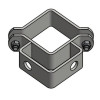 BRIDE POUR POTEAU CARRE 100 X 100 AVEC SUPPORT VERROU
