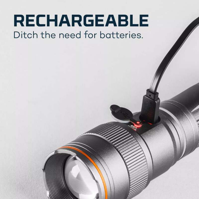 LAMPE TORCHE LED RECHARGEABLE 1400 LUMENS - Matériel agricole