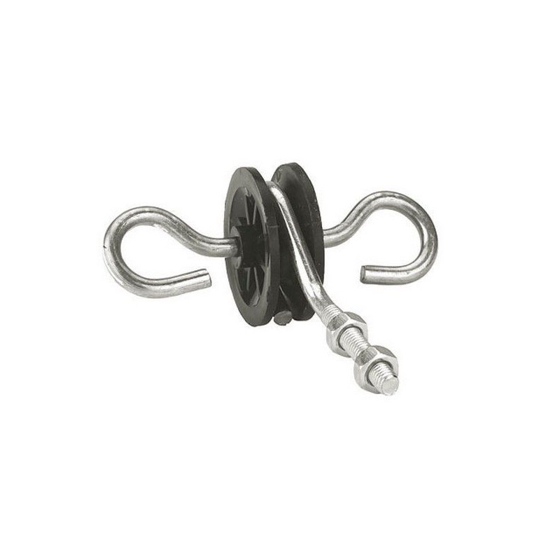 ISOLATEUR DOUBLE ANCRAGE AVEC TIGE FILETEE