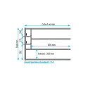 12484-En 4 lices AUTOBLOC - Longueur 1,70 m