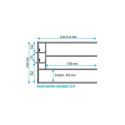12485-En 4 lices AUTOBLOC - Longueur 2,50 m
