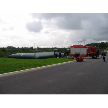 Citerne souple incendie avec sortie enterrée