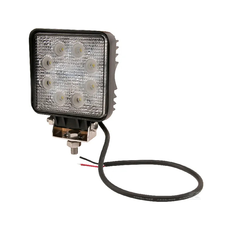 Phare de travail LED carré 24W faisceau large
