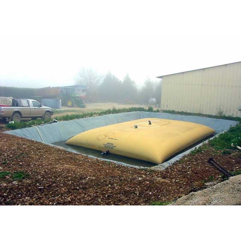 Fosse de rétention sur talutage pour citerne souple engrais liquide