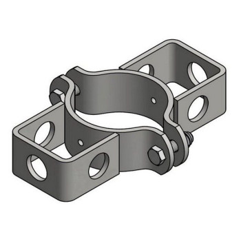 BRIDE POUR POTEAU ROND D.102 MM AVEC SUPPORT VERROU