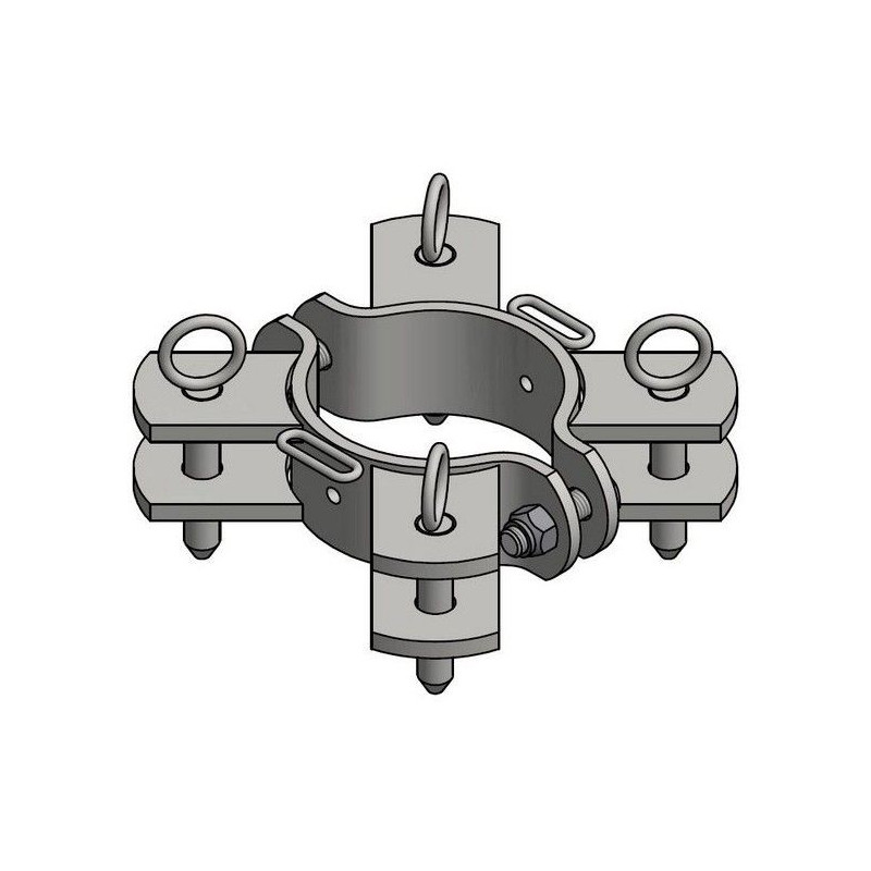 BRIDE POUR POTEAU ROND NU D.102 MM